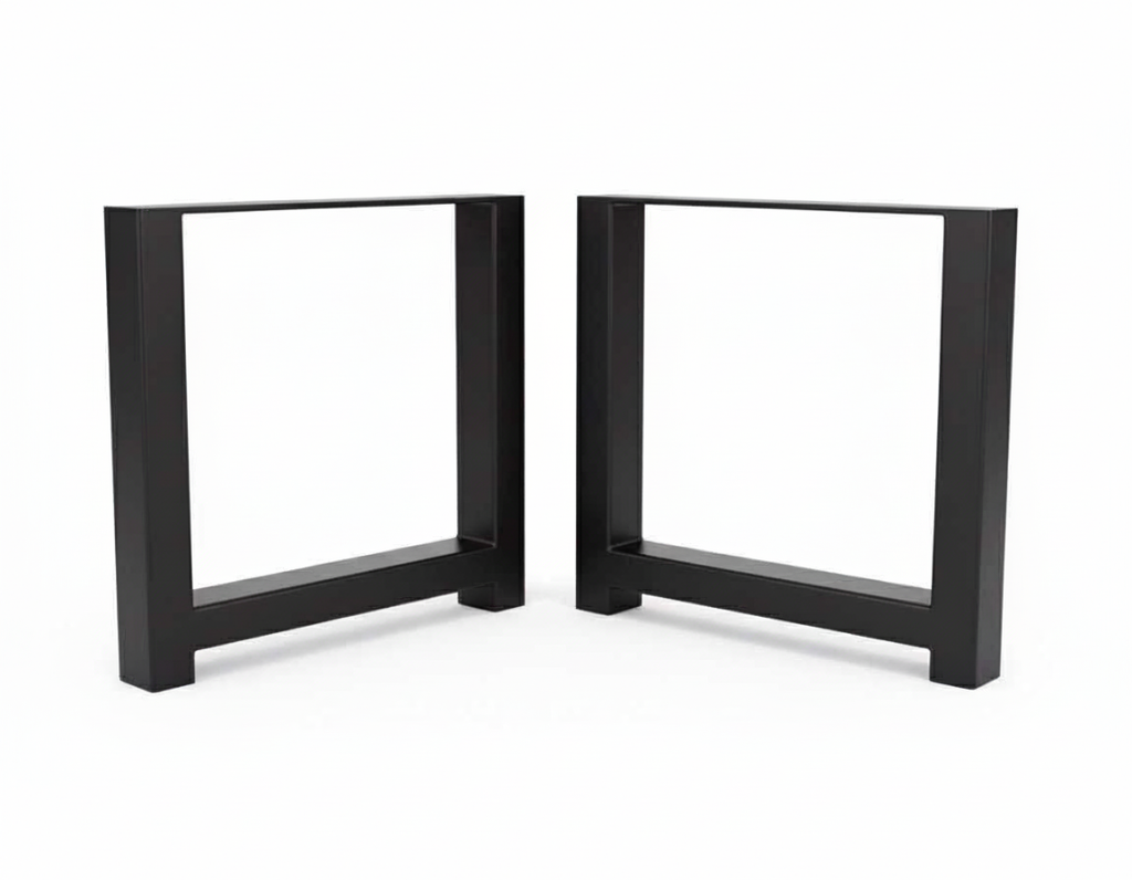 Pair of Industrial Metal Table Legs, Heavy Duty Steel Desk Dining table