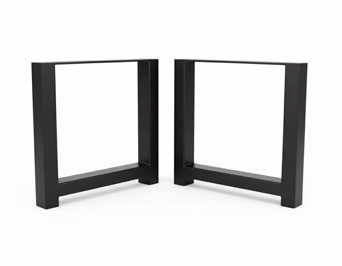 Pair of Industrial Metal Table Legs, Heavy Duty Steel Desk Dining table