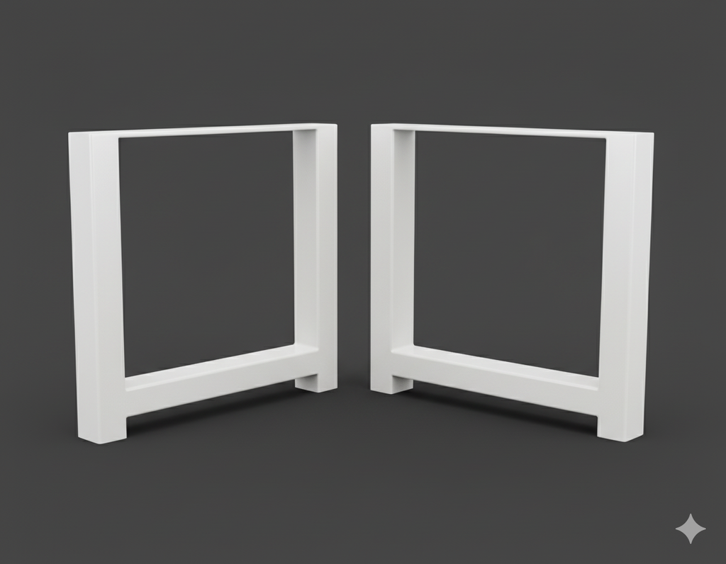 Pair of Industrial Metal Table Legs, Heavy Duty Steel Desk Dining table