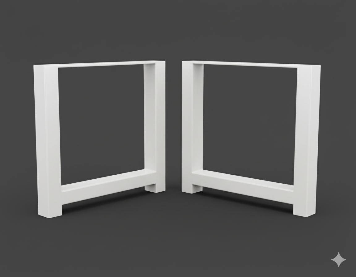 Pair of Industrial Metal Table Legs, Heavy Duty Steel Desk Dining table