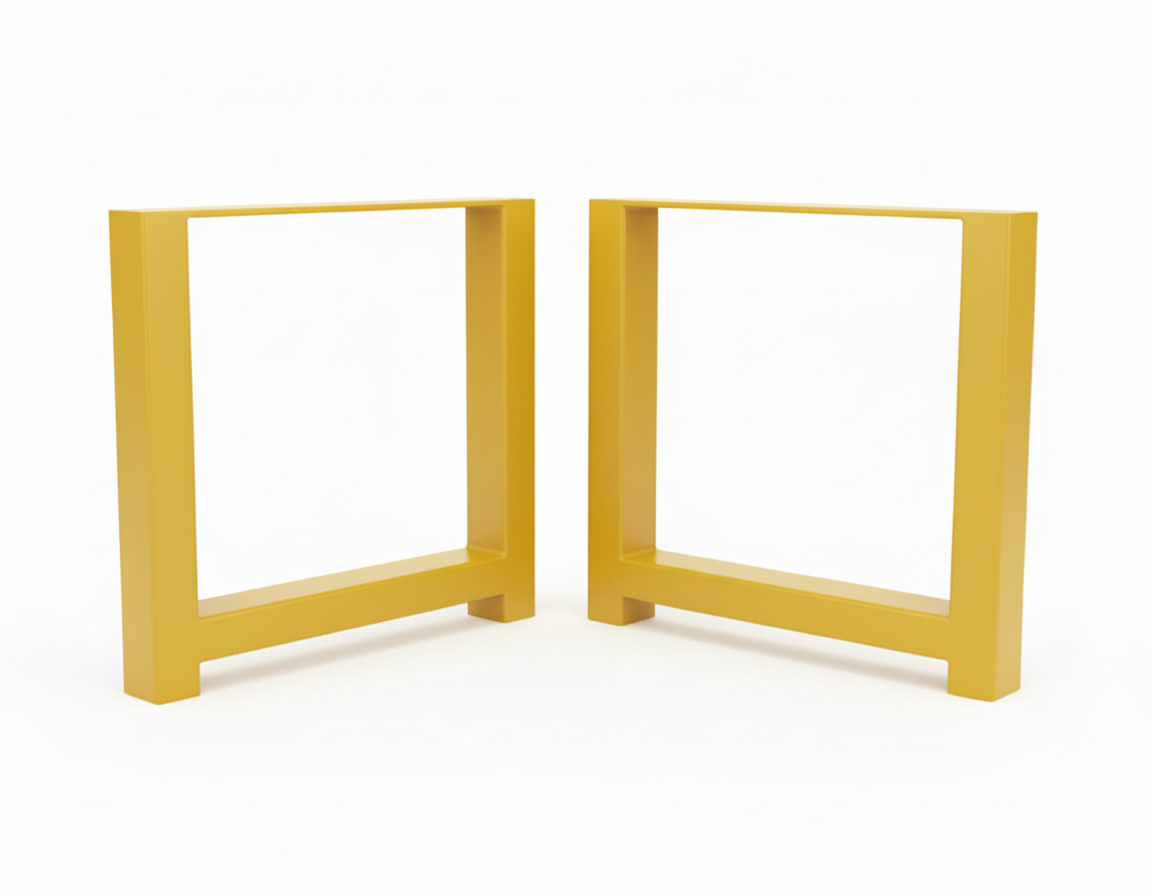 Pair of Industrial Metal Table Legs, Heavy Duty Steel Desk Dining table