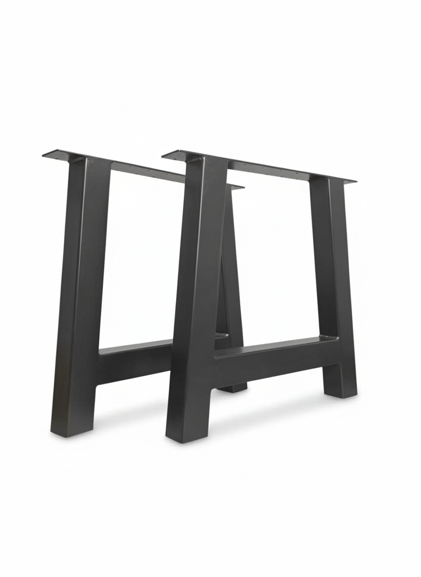 Heavy Duty Loft Style Table Legs Black Finish A-Frame for Dining Table Desk