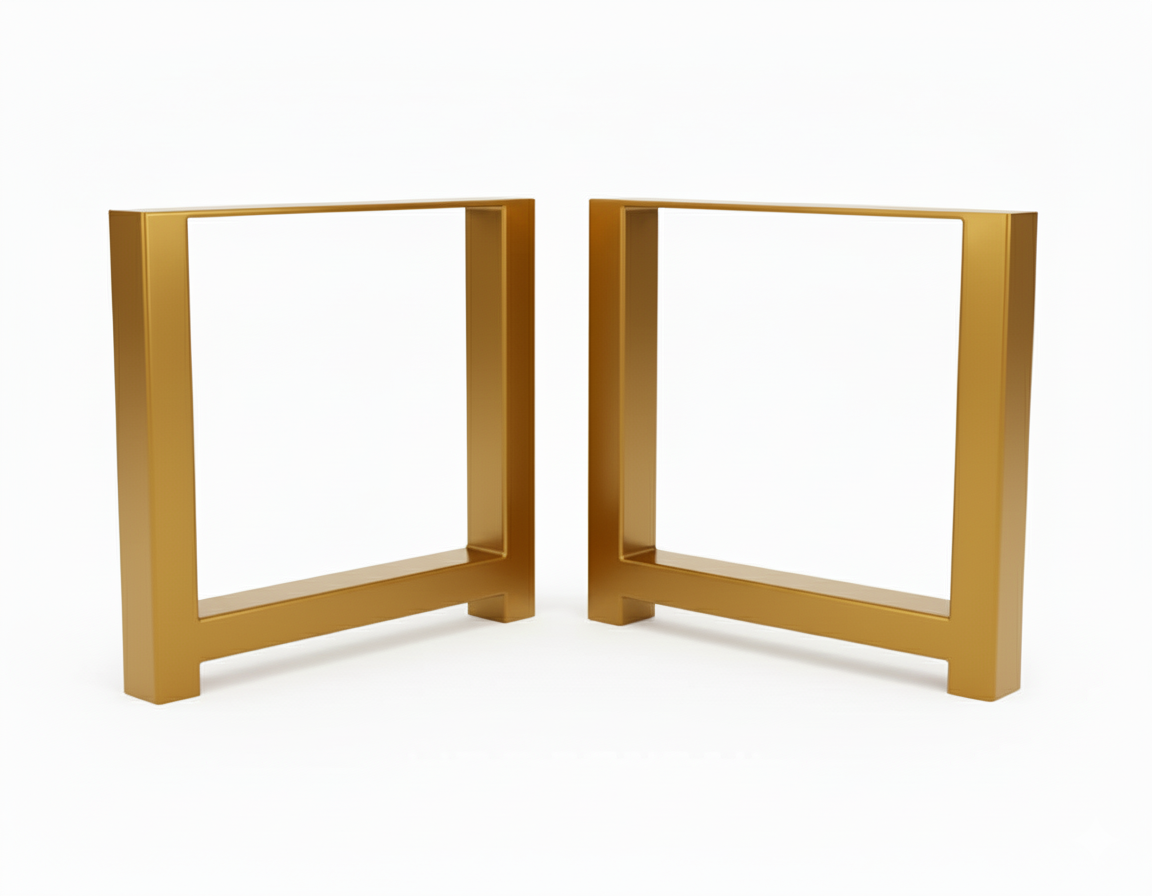 Pair of Industrial Metal Table Legs, Heavy Duty Steel Desk Dining table