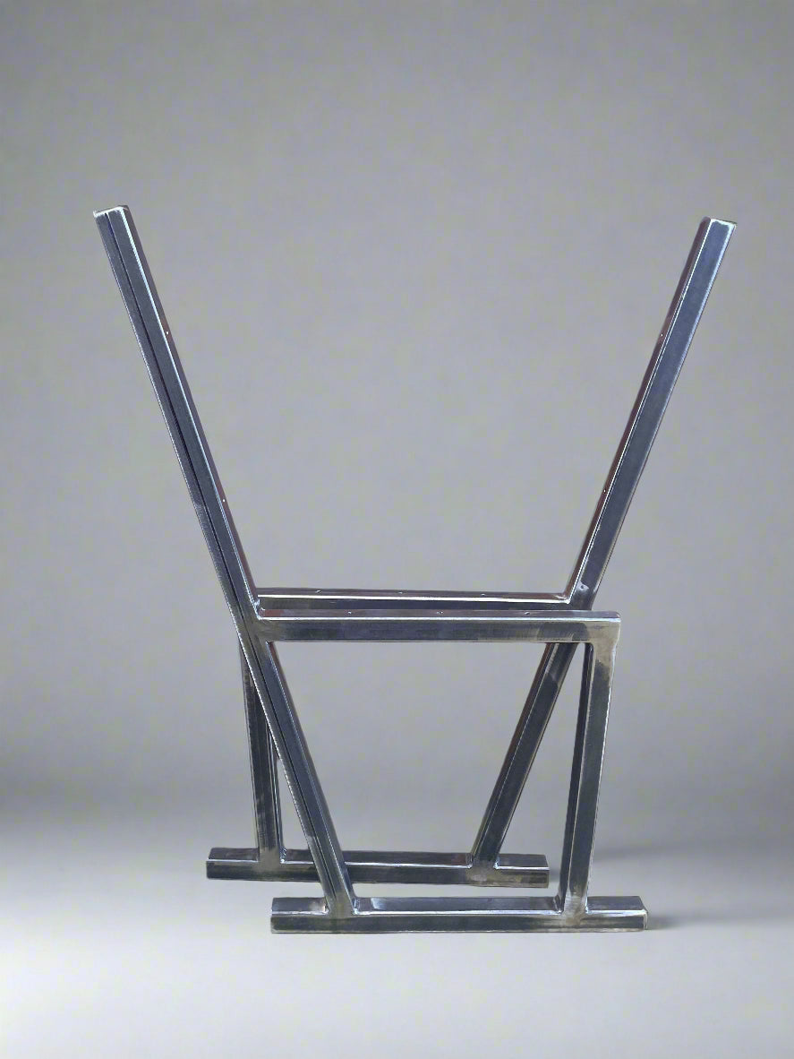 Set of 2 metal bench legs garden outdoor indoor hand made with Backrest