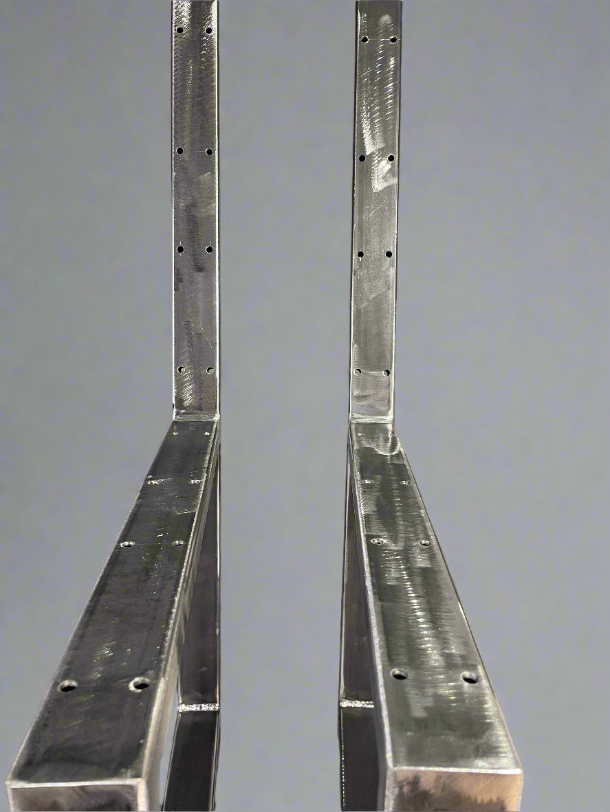 Heavy Duty Metal Bench Legs with Back Rest – Handmade Scaffolding Board Pair, Solid Set of 2 Legs for Sturdy Seating