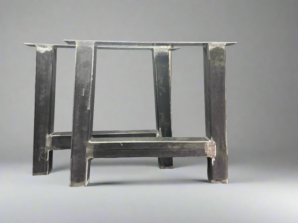 Heavy Duty A Frame Desk Table Legs - Set of 2 Industrial Steel Box Legs 80x80x3mm for Furniture DIY