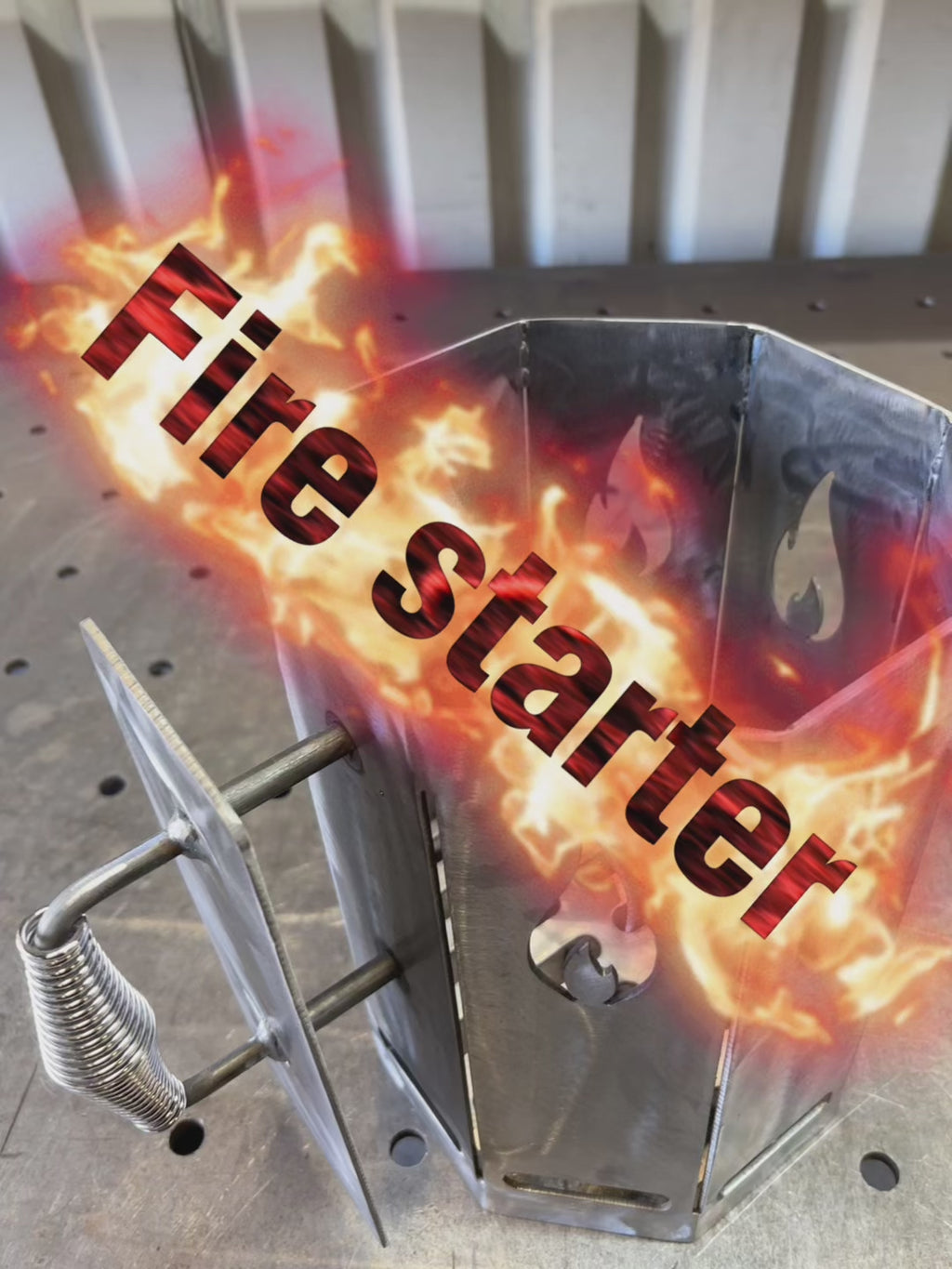 Heavy Duty Charcoal Chimney Starter | Hexagon Steel BBQ Lighter | Industrial Welded Fire Starter | Indestructible Grilling Gift for Dad