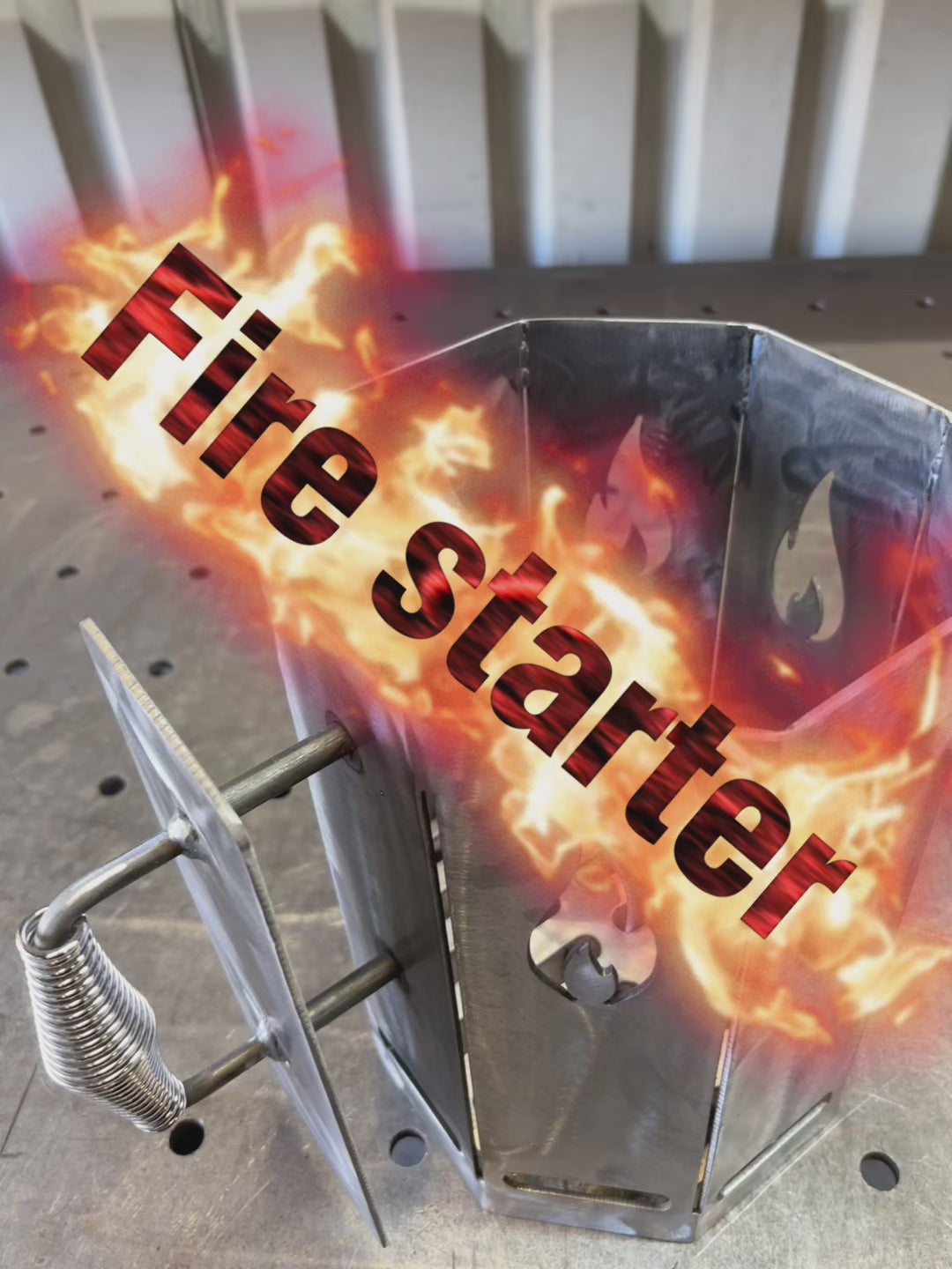 Heavy Duty Charcoal Chimney Starter | Hexagon Steel BBQ Lighter | Industrial Welded Fire Starter | Indestructible Grilling Gift for Dad