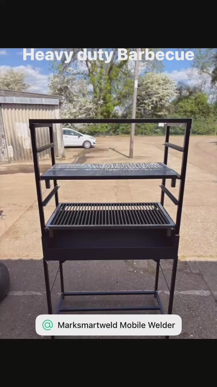 Heavy Duty Outdoor Barbecue Mangal Grill Large Meal Cooking BBQ Charcoal Steel