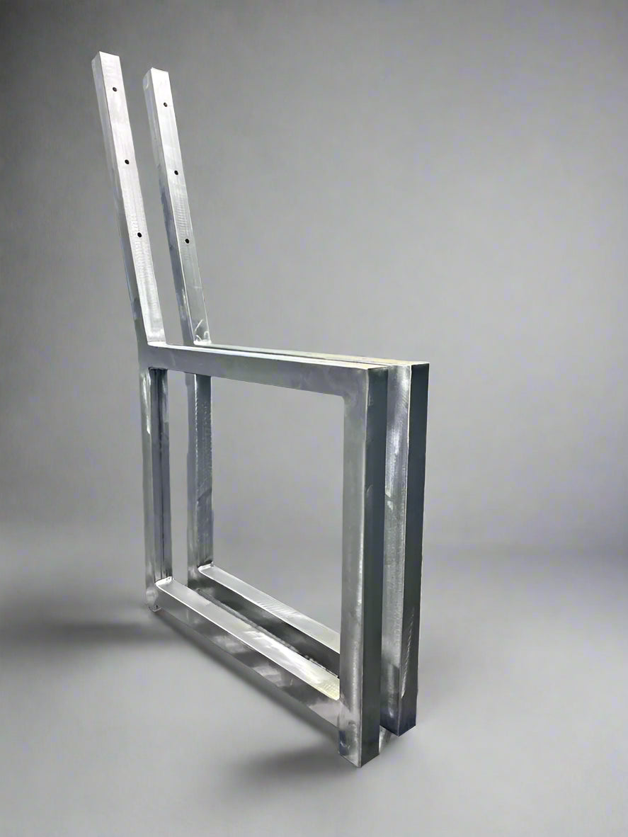 metal bench legs with back rest set of 2 hand made industrial heavy duty